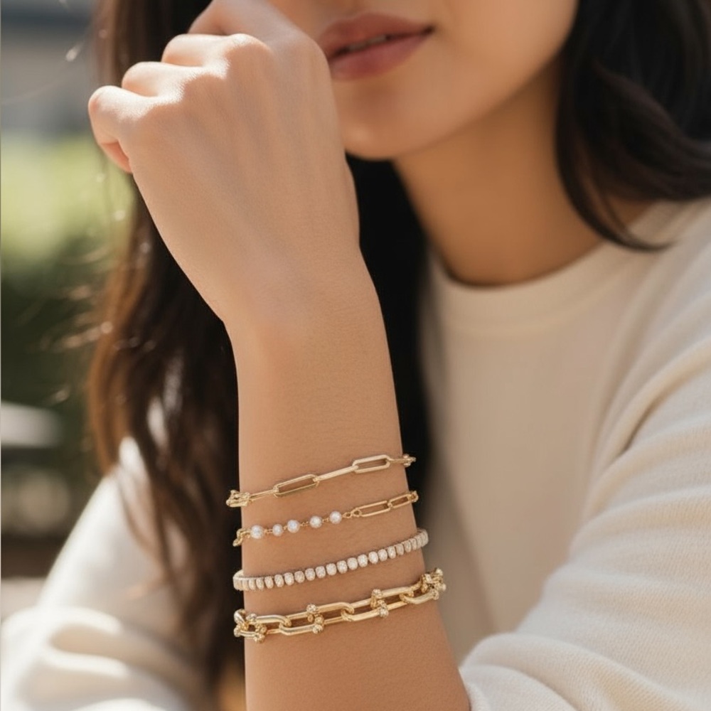 18K Gold Filled U-Link Bracelet